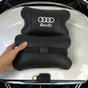 Автомобільна подушка для підголівника Audi – чорна натуральна шкіра. Зображення №7 Автомобільна подушка для підголівника Audi – чорна натуральна шкіра. Зображення №7