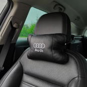 Автомобільна подушка для підголівника Audi – чорна натуральна шкіра. Зображення №10 Автомобільна подушка для підголівника Audi – чорна натуральна шкіра. Зображення №10