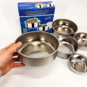 Набір харчових контейнерів Unique UN-1515 5 шт із нержавіючої сталі. Зображення №2