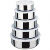 Набір харчових контейнерів Unique UN-1515 5 шт із нержавіючої сталі. Зображення №3