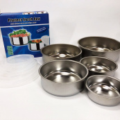 Набір харчових контейнерів Unique UN-1515 5 шт із нержавіючої сталі. Зображення №14