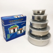 Набір харчових контейнерів Unique UN-1515 5 шт із нержавіючої сталі. Зображення №20