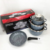 Набор посуды UNIQUE UN-5521 7 предметов, Кастрюля для готовки на плите, Фирменные наборы кастрюль. Изображение №6 Набор посуды UNIQUE UN-5521 7 предметов, Кастрюля для готовки на плите, Фирменные наборы кастрюль. Изображение №6