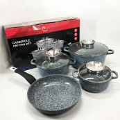 Набор посуды UNIQUE UN-5521 7 предметов, Кастрюля для готовки на плите, Фирменные наборы кастрюль. Изображение №10 Набор посуды UNIQUE UN-5521 7 предметов, Кастрюля для готовки на плите, Фирменные наборы кастрюль. Изображение №10