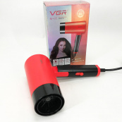 Фен із складною ручкою для волосся VGR V-426 2000Вт, Стильний фен для укладання волосся. Колір: червоний. Зображення №2 Фен із складною ручкою для волосся VGR V-426 2000Вт, Стильний фен для укладання волосся. Колір: червоний. Зображення №2