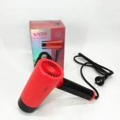 Фен із складною ручкою для волосся VGR V-426 2000Вт, Стильний фен для укладання волосся. Колір: червоний. Зображення №11 Фен із складною ручкою для волосся VGR V-426 2000Вт, Стильний фен для укладання волосся. Колір: червоний. Зображення №11