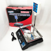 Ваги товарні Matarix MX-411+ на 50 кг, Ваги торговельні з табло, Ваги торговельні настільні зі стійкою. Зображення №2