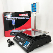 Ваги товарні Matarix MX-411+ на 50 кг, Ваги торговельні з табло, Ваги торговельні настільні зі стійкою. Зображення №6