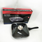 Сковорода гриль UNIQUE UN-4012 стильна 24см, Надійна сковорода з антипригарним покриттям. Зображення №6