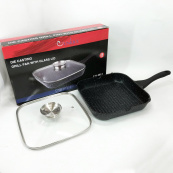 Сковорода гриль UNIQUE UN-4012 стильна 24см, Надійна сковорода з антипригарним покриттям. Зображення №7