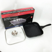 Сковорода гриль UNIQUE UN-4012 стильна 24см, Надійна сковорода з антипригарним покриттям. Зображення №8