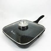 Сковорода гриль UNIQUE UN-4012 стильна 24см, Надійна сковорода з антипригарним покриттям. Зображення №12