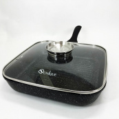 Сковорода гриль UNIQUE UN-4012 стильна 24см, Надійна сковорода з антипригарним покриттям. Зображення №17