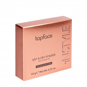 Пудра для обличчя TopFace Instyle Wet & Dry Powder PT261 № 02 Світло-абрикосовий. Зображення №7
