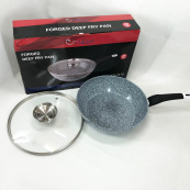 Сковорода глубокая UNIQUE UN-5172 28 см с крышкой, Прочная сковородка с антипригарным покрытием. Изображение №2