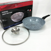 Сковорода глубокая UNIQUE UN-5172 28 см с крышкой, Прочная сковородка с антипригарным покрытием. Изображение №11