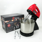 Міксер ручний з чашею Domotec R6637R 2 літри 250 W, Міксер стаціонарний з чашею з нержавіючої сталі. Зображення №4