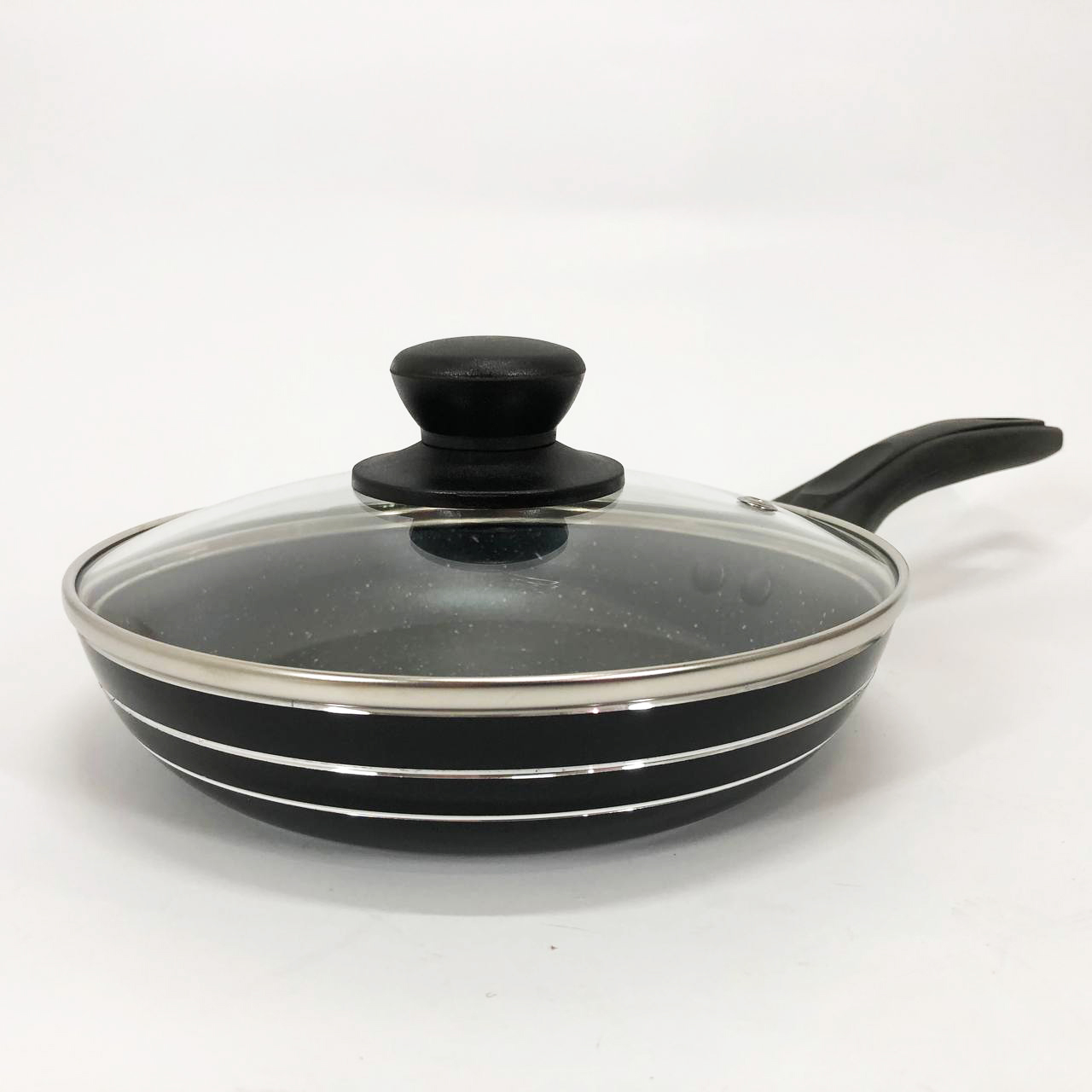 Сковорода UNIQUE UN-5161 18 см з кришкою, зовнішнім та внутрішнім антипригарним мармуровим покриттям Сковорода UNIQUE UN-5161 18 см з кришкою, зовнішнім та внутрішнім антипригарним мармуровим покриттям