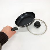 Сковорода UNIQUE UN-5161 18 см з кришкою, зовнішнім та внутрішнім антипригарним мармуровим покриттям. Зображення №11 Сковорода UNIQUE UN-5161 18 см з кришкою, зовнішнім та внутрішнім антипригарним мармуровим покриттям. Зображення №11