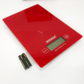 Ваги кухонні MATARIX MX-402 5 кг з дисплеєм, Ваги кухонні для продуктів домашні. Колір: червоний. Зображення №4