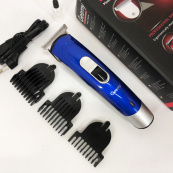 Машинка для стрижки волосся Gemei GM-6046, Акумуляторний універсальний тример для стрижки. Колір: синій. Зображення №2 Машинка для стрижки волосся Gemei GM-6046, Акумуляторний універсальний тример для стрижки. Колір: синій. Зображення №2