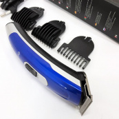 Машинка для стрижки волосся Gemei GM-6046, Акумуляторний універсальний тример для стрижки. Колір: синій. Зображення №3 Машинка для стрижки волосся Gemei GM-6046, Акумуляторний універсальний тример для стрижки. Колір: синій. Зображення №3