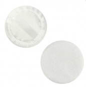 Набір спонжей для пудри Q. P. I. PROFESSIONAL коло з стрічкою білий 2 шт QS-306. Зображення №2