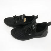 Летние кроссовки черного цвета 44р 28см из сетчатой ткани. Изображение №6