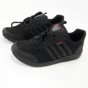 Летние кроссовки черного цвета 43р 27см из сетчатого материала. Изображение №3