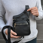 Тактична шкіряна сумка з натуральної шкіри, кроссбоді, месенджер чоловічий. Зображення №8