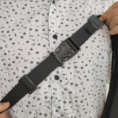 Сумка на пояс. Сумка через плече. бананка чоловіча / жіноча. Колір чорний. Зображення №5