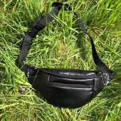 Сумка на пояс. Сумка через плече. бананка чоловіча / жіноча. Колір чорний. Зображення №43