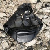 Сумка на пояс. Сумка через плече. бананка чоловіча / жіноча. Колір чорний. Зображення №45