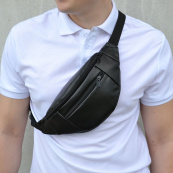 Сумка на пояс. Сумка через плече. бананка чоловіча / жіноча. Колір чорний. Зображення №52