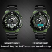 Годинник наручний чоловічий SKMEI 1370AG, армійський годинник протиударний, годинник армійський скмей. Зображення №6