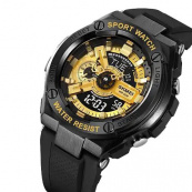 Годинник наручний чоловічий SKMEI 2101BKGD, армійський годинник протиударний, оригінальний чоловічий годинник спортивний. Зображення №3