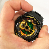 Годинник наручний чоловічий SKMEI 2101BKGD, армійський годинник протиударний, оригінальний чоловічий годинник спортивний. Зображення №16