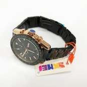 Годинник наручний чоловічий SKMEI 9253RGBK, чоловічий круглий наручний годинник, чоловічий годинник стильний годинник на руку. Зображення №7