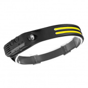 LED Ліхтар налобний BL-W689-LM+2COB (white+red) датчик руху, Ліхтарик на голову із зарядкою. Зображення №4