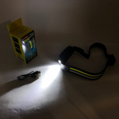 LED Ліхтар налобний BL-W689-LM+2COB (white+red) датчик руху, Ліхтарик на голову із зарядкою. Зображення №7