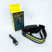 LED Ліхтар налобний BL-W689-LM+2COB (white+red) датчик руху, Ліхтарик на голову із зарядкою. Зображення №8