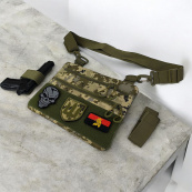 Сумка-кобура пиксель камуфляж, тактическая мужская сумка из ткани кордуры AOR -1. Изображение №12