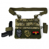 Сумка-кобура пиксель камуфляж, тактическая мужская сумка из ткани кордуры AOR -1. Изображение №23