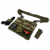 Сумка-кобура пиксель камуфляж, тактическая мужская сумка из ткани кордуры AOR -1. Изображение №27