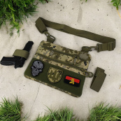 Сумка-кобура пиксель камуфляж, тактическая мужская сумка из ткани кордуры AOR -1. Изображение №32