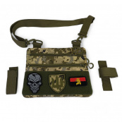 Сумка-кобура пиксель камуфляж, тактическая мужская сумка из ткани кордуры AOR -1. Изображение №34