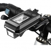 Велофара с компьютером и сигналом MT-088-T6, 450Lum, 18650 (2200mAh), кнопка, Освещение для велосипеда. Изображение №2