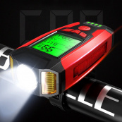 Велофара с компьютером и сигналом AS0808-XPG+2LED(yellow)+2COB(red), выносная кнопка. Изображение №2 Велофара с компьютером и сигналом AS0808-XPG+2LED(yellow)+2COB(red), выносная кнопка. Изображение №2