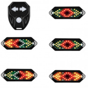 Фонарь велосипедный задний с указанием поворотов FY-1820 (red+yellow), Стоп-сигнал на раму велосипеда. Изображение №3