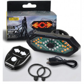 Фонарь велосипедный задний с указанием поворотов FY-1820 (red+yellow), Стоп-сигнал на раму велосипеда. Изображение №4